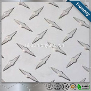 Antislip aluminium plaat met hoge stang